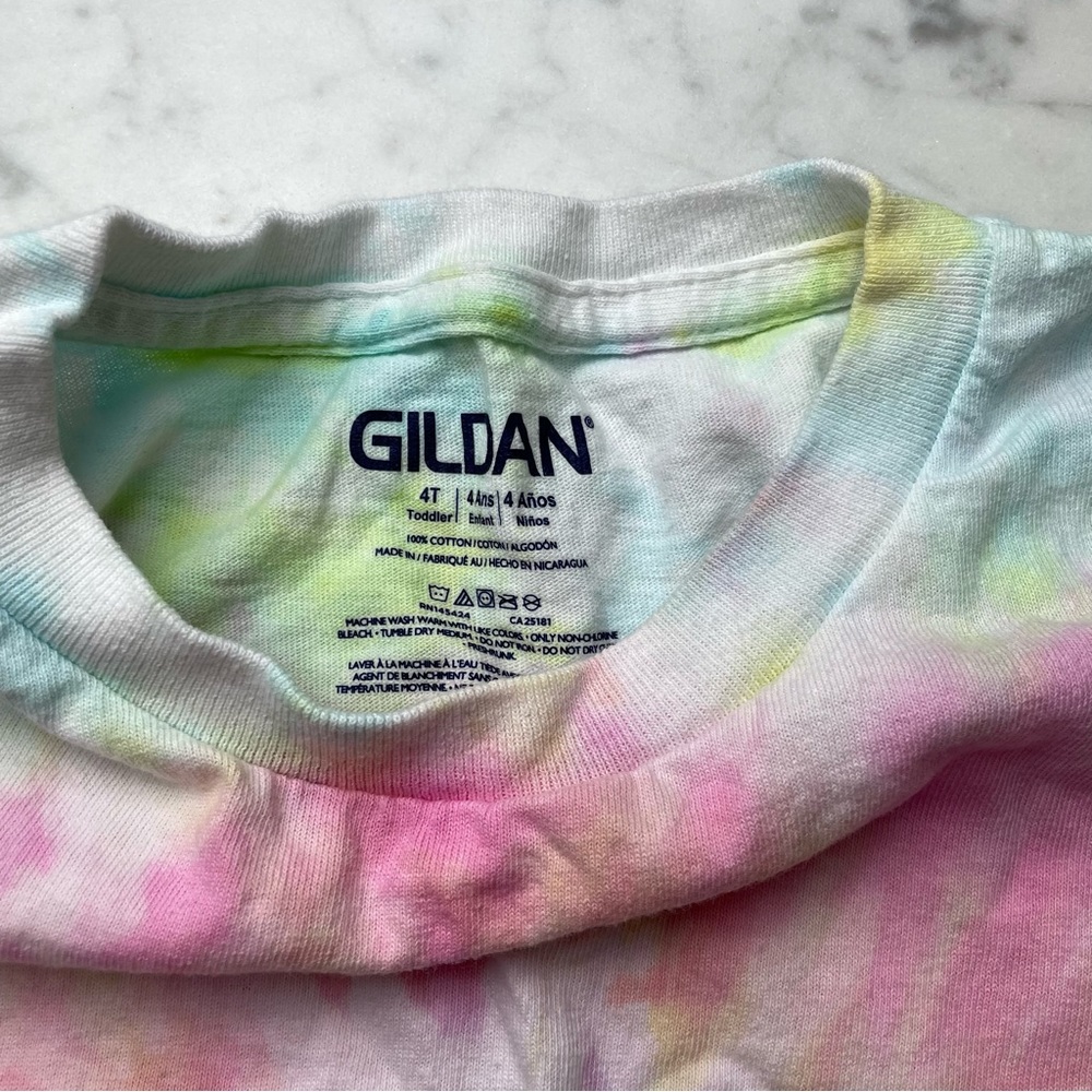Children's Place Awesome Fearless Epic Legit Tie-Dye T-Shirts - Picture 9 of 10